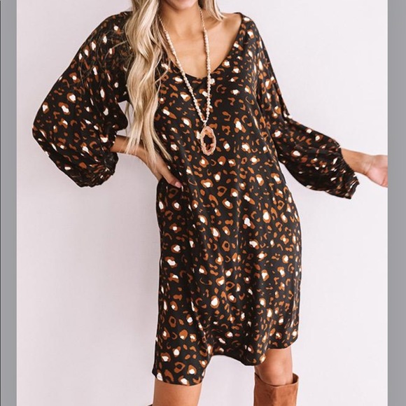 🎉HP 4X🎉NEW SIZE S Impressions Leopard Shift Dress - Picture 5 of 7